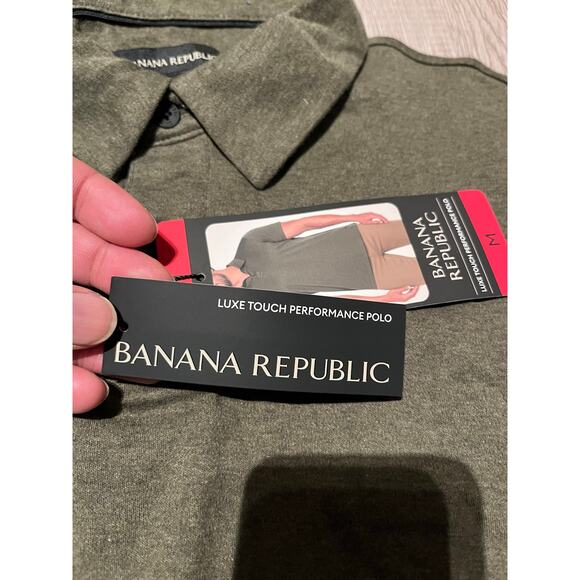 Banana Republic- LUXURY-TOUCH POLO / M / Olive Green / NWT - Picture 7 of 8